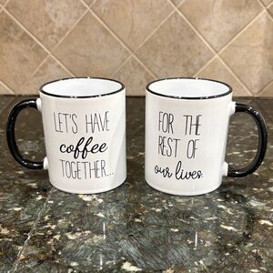 Black and White Coffee Mug Set
